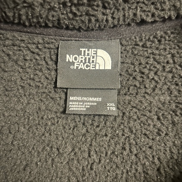 Mens North Face  Black Zip Up Sherpa Jacket Size XXLT - Picture 8 of 10